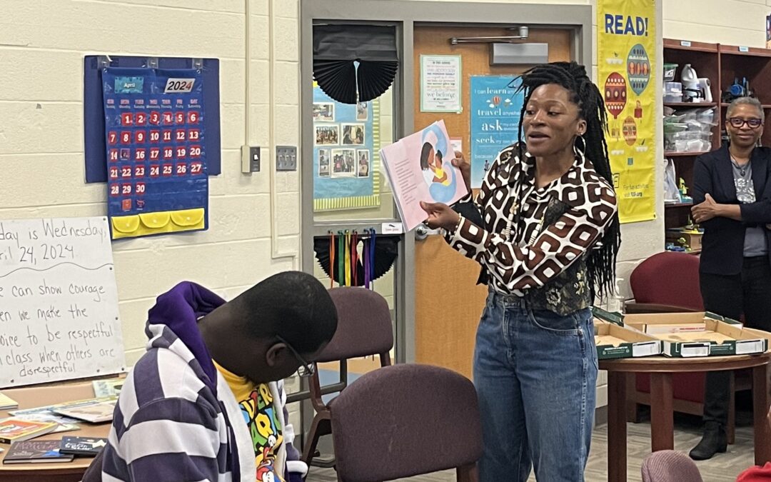 Local author and publisher visit partner elementary school
